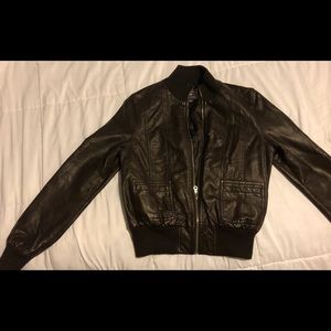 Forever 21 faux leather bomber jacket
